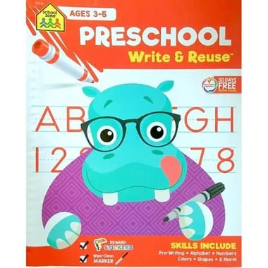 School Zone: Preschool Write & Reuse  Ages 3-5 - Activity Books