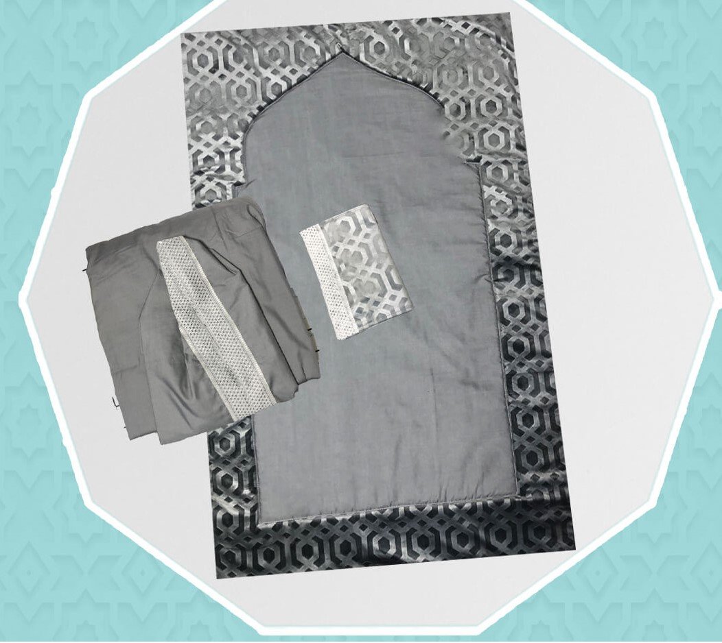 طقم ثوب صلاة لون رصاصى