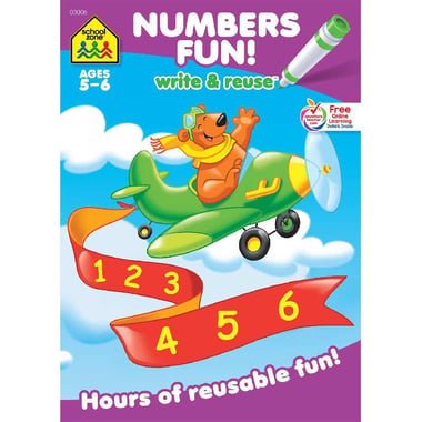 School Zone - Numbers Fun! Write & Reuse Workbook