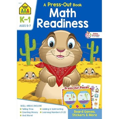 Press Out Book: Math Readiness  K-1 - Ages 5-7 Years