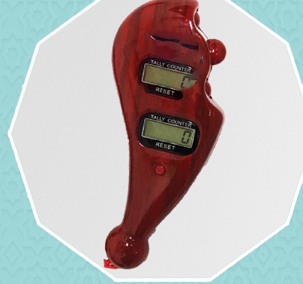 مسبحة الكترونية لون أحمر خشب